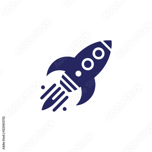 Rocket, Laucher space for logo, icon, symbol, sign, clip art design