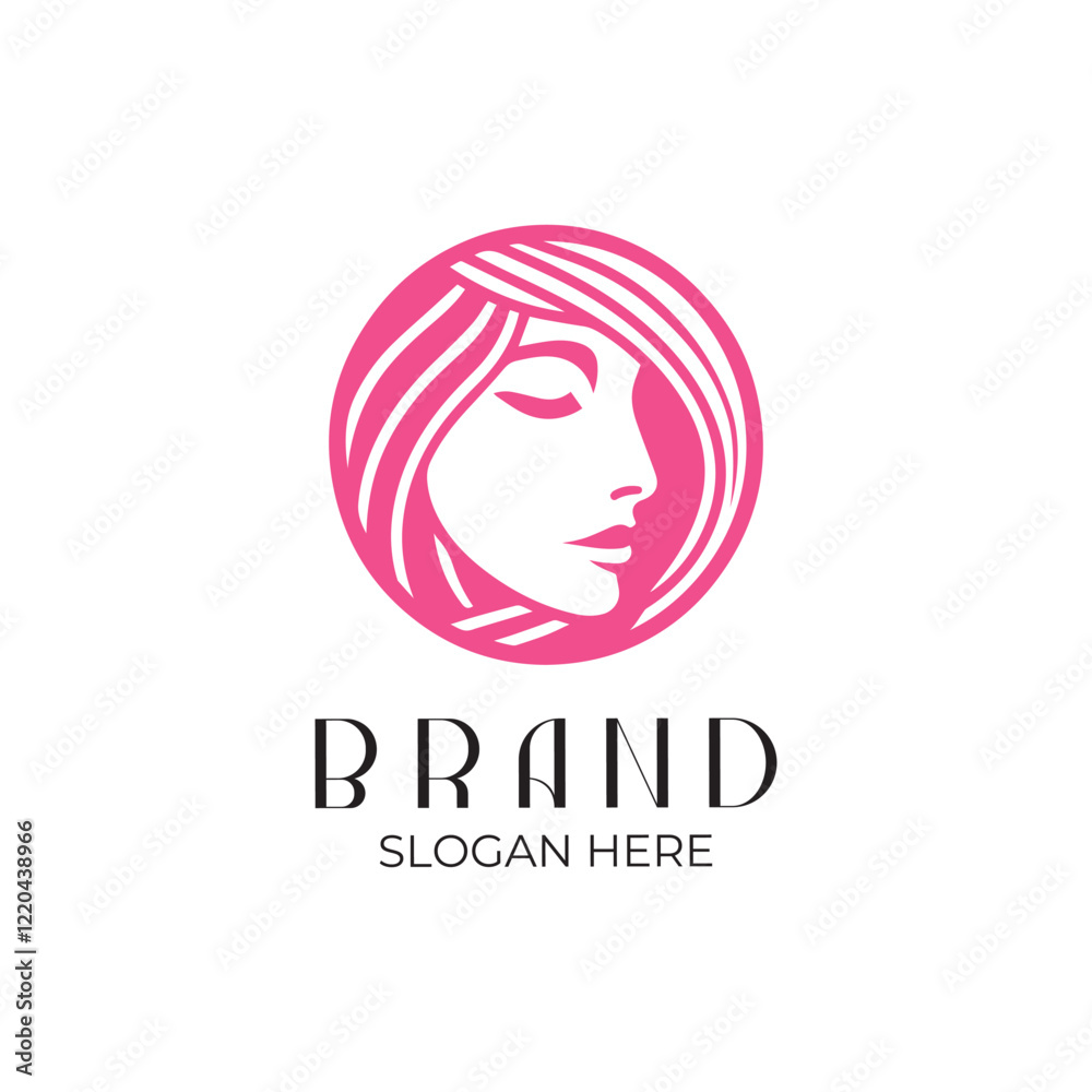 Beauty Logo Vector - Girl Face Logo Beauty Logo Vector - Girl Face Logo