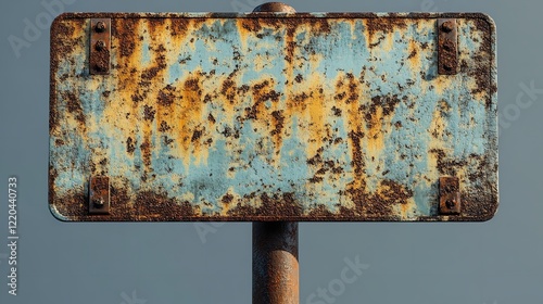 Weathered and Rusty Metal Signboard Cut Out

 photo