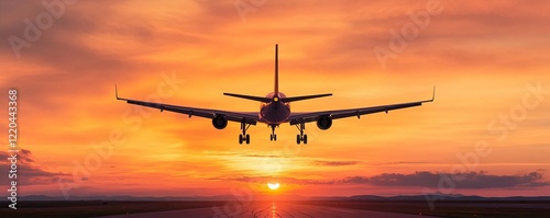 Pilot navigating an aircraft during a dramatic sunset, symbolic of skill and focus