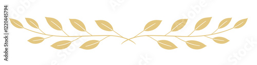 Decorative divider with leafy branches