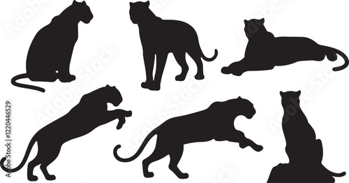 Panther silhouettes