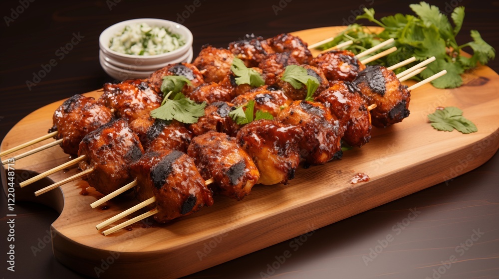 A sizzling plate of grilled steak and pork ribs with vibrant vegetables, a delicious barbecue feast A sizzling plate of grilled steak and pork ribs with vibrant vegetables, a delicious barbecue feast
