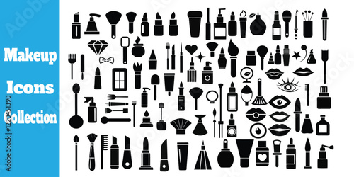  Makeup Silhouette Icon Pack bundle Designed for Professional Branding and Artistic Illustrations.