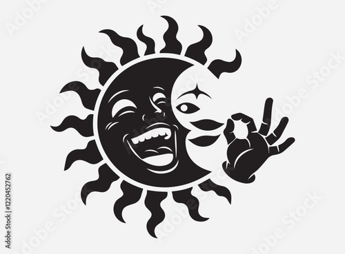The Silly Shade Silhouette in the Dark with a Fun and Mysterious Shadow Background