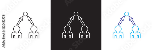 Competitor icon set. Containing competition, opponent, comparison and ranking.   isolated on white and black background. vector illustration. EPS10