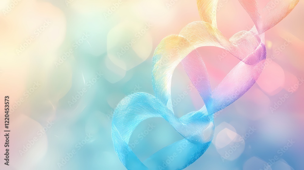 Pastel Rainbow Ribbons Abstract Background Design Pastel Rainbow Ribbons Abstract Background Design