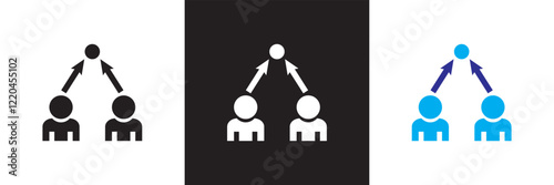 Competitor icon set. Containing competition, opponent, comparison and ranking.   isolated on white and black background. vector illustration. EPS10