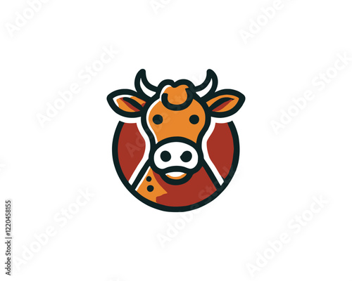 Cow logo vector. Animal farm. Cow icon. Dairy product symbol vector illustration.