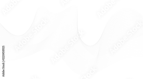 Digital frequency track equalizer. Stylized line art background. Vector illustration. Wave with lines created using blend tool. Curved wavy line, 