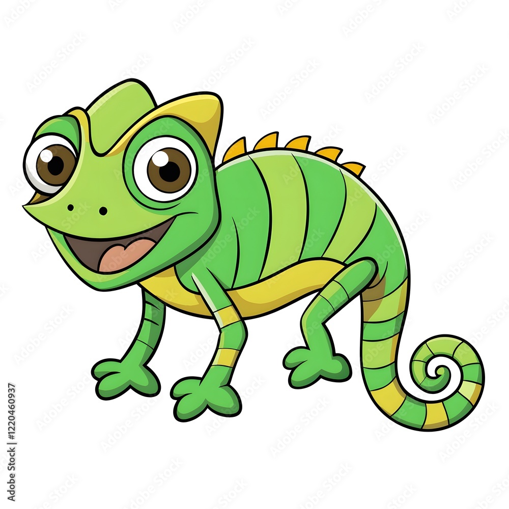 Fototapeta premium chameleon cartoon