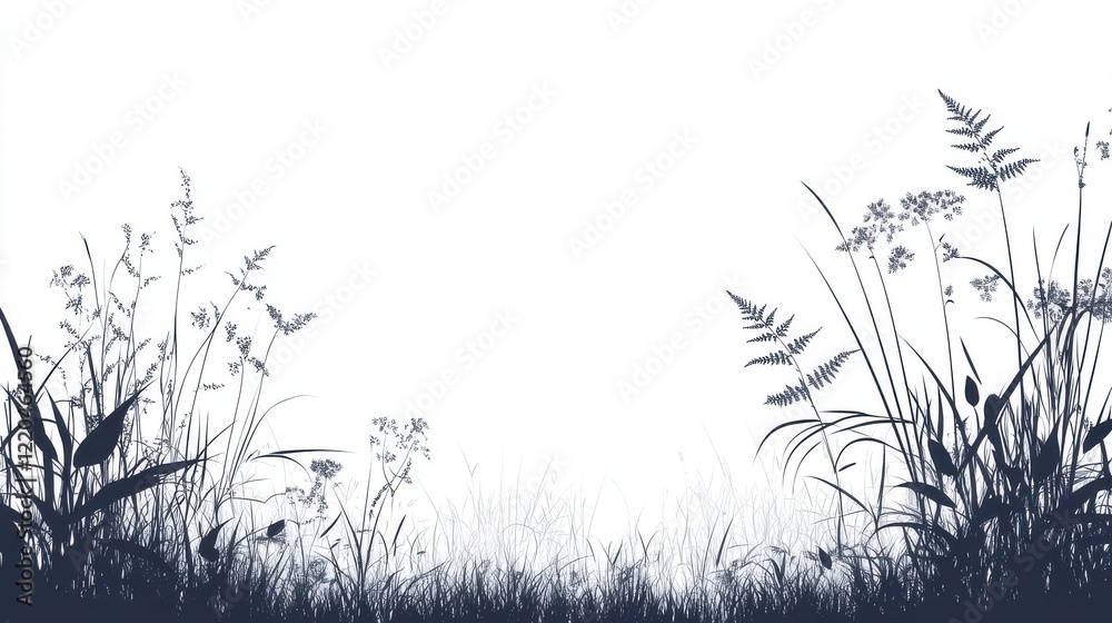Fototapeta premium Vibrant wetland regeneration scene illustrating its impact on water quality
