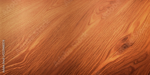 "An Intimate Close-Up of High Gloss Lacquered Wood Paneling, Showcasing a Deep, Rich Brown Color with a Reflective Surface and Subtle Natural Grain Texture That Evokes a Timeless Retro Aesthetic"

