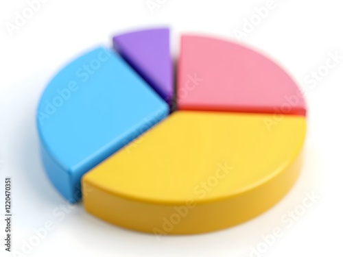A 3D pie chart displaying the percentage of people diagnosed with cancer, divided into four sections with different colors: blue, purple, pink, and yellow, set against a white background.