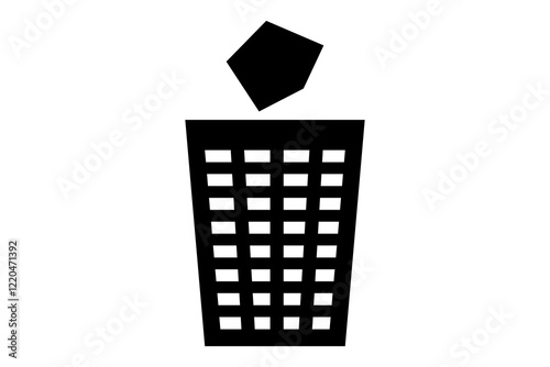 Recycle bin icon, can be used to express: wipe, tashhrow, clean, delete.
