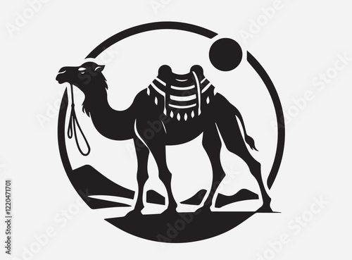 High Quality Arabian Camel Silhouette Vector for Design Projects