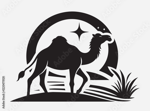 High Quality Arabian Camel Silhouette Vector for Design Projects