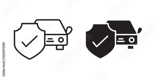 Auto insurance icons pack for ui designs