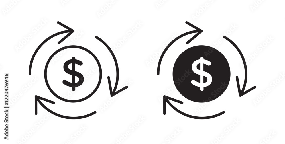 Cash flow icons pack for ui designs Cash flow icons pack for ui designs