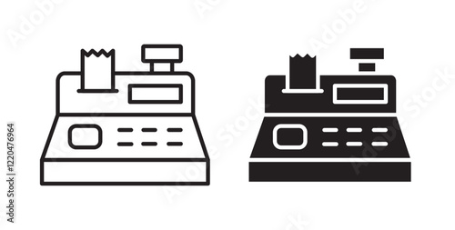 Cash register icons pack for ui designs