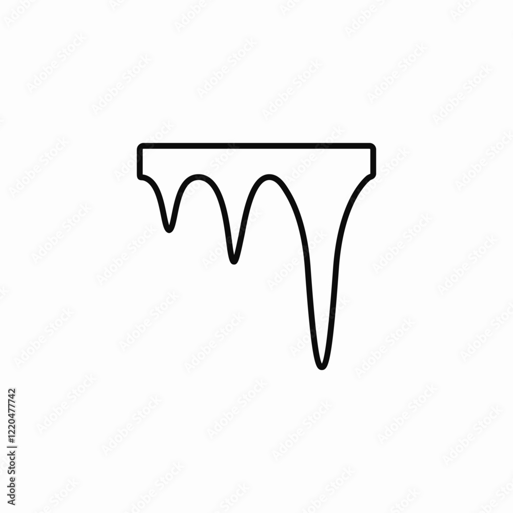 Ice winter cold icon vector sign Ice winter cold icon vector sign
