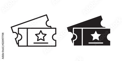 Event ticket icons pack for ui designs