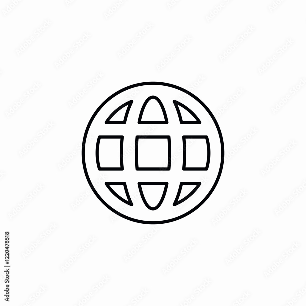 Global world network icon vector sign Global world network icon vector sign