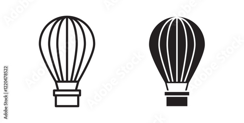 Hot air balloon icons pack for ui designs