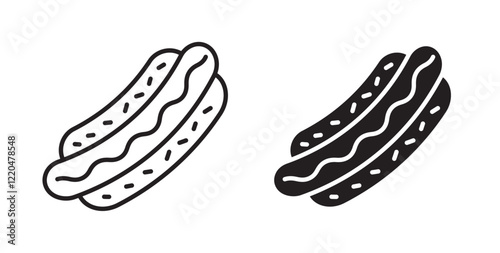 Hot dog icons pack for ui designs