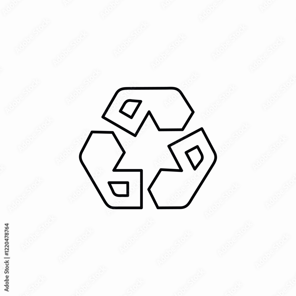 Recycle icon vector sign Recycle icon vector sign