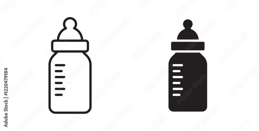 Milk bottle icons pack for ui designs Milk bottle icons pack for ui designs
