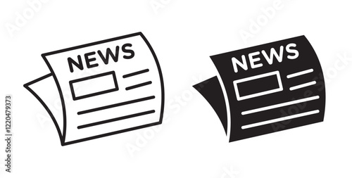 Newspaper icons pack for ui designs