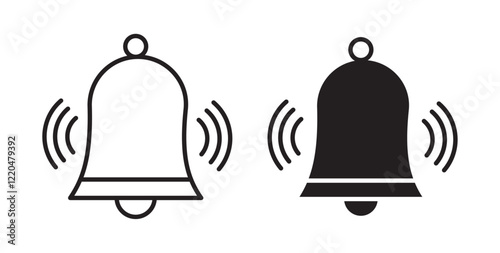 Notification bell icons pack for ui designs