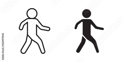 Pedestrian icons pack for ui designs