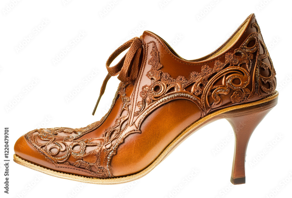 Obraz premium PNG Crafted leather heel with elegant design