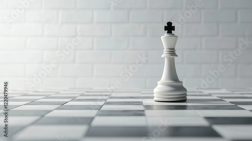 chessboard endgame illustration on a bright white canvas, showcasing strategic moves for profit maximization and strategy photo