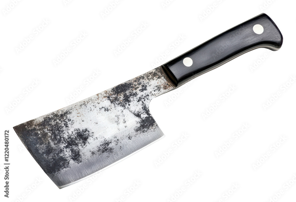 PNG Sharp kitchen cleaver on white PNG Sharp kitchen cleaver on white