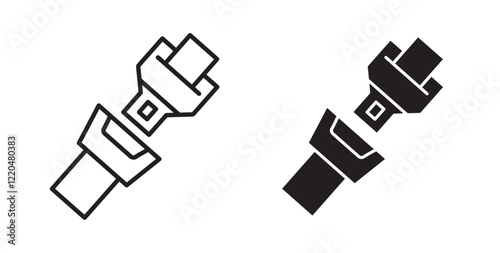 Seatbelt icons pack for ui designs