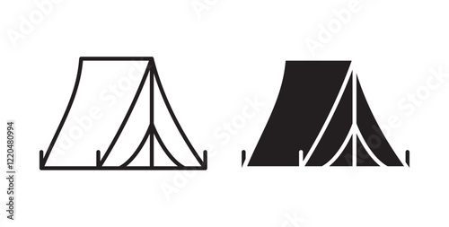 Tent icons pack for ui designs