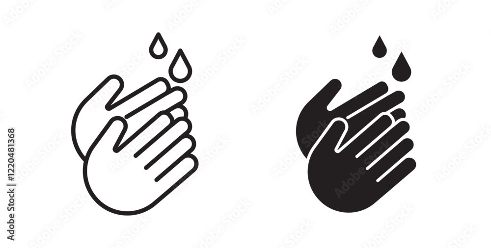Wash hands icons pack for ui designs Wash hands icons pack for ui designs