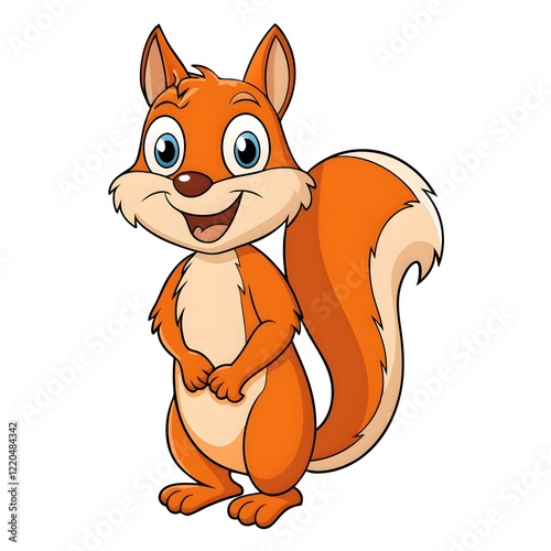 cartoon, animal, fox, squirrel, vector, illustration, mammal, tail, cute, cat, fur, wild, animals, fun, art, nature, drawing, funny, dog, character, rodent, orange, wildlife, design, red