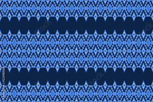 Geometric pattern Traditional tribal style, pixel embroidery, geometric ethnic pattern. beautiful border pattern.Fabric pattern for clothes, dress, carpet, curtain, sarong, sari, scarves, batik.