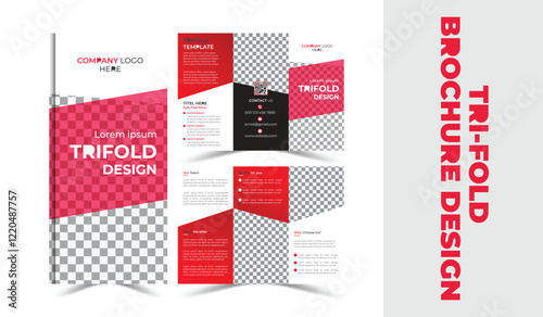 Corporate trifold brochure template design and home renovation trifold brochure design or real estate brochure, home for sale, dream home.