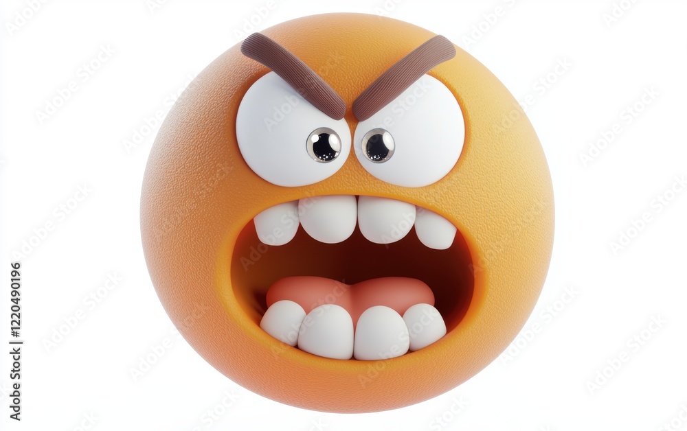 3D icon cartoon emodji isolated on a white background 3D icon cartoon emodji isolated on a white background