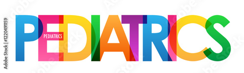 PEDIATRICS colorful vector typography banner
