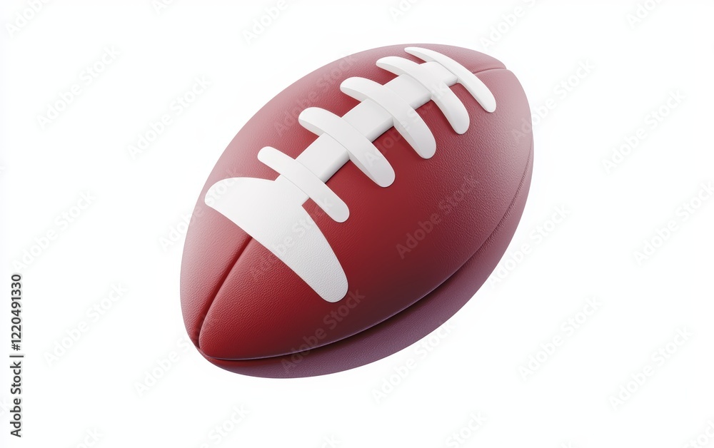 3D icon cartoon football isolated on a white background 3D icon cartoon football isolated on a white background