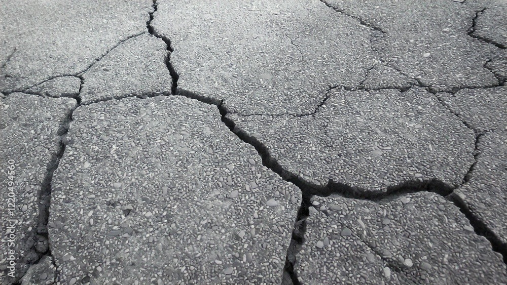 Obraz premium コンクリートのひび割れのイメージ 背景素材 テクスチャ AI生成素材