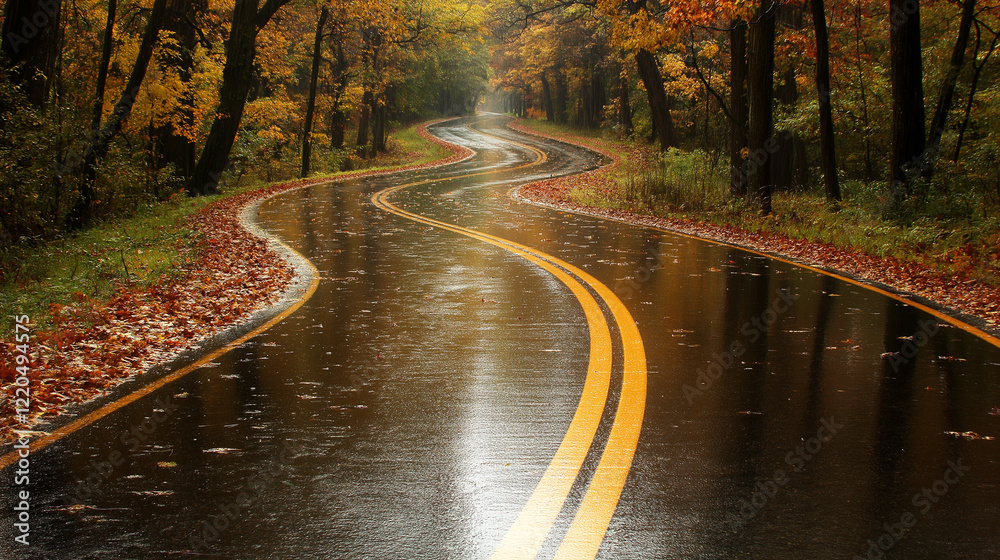 Fototapeta premium Autumn road.