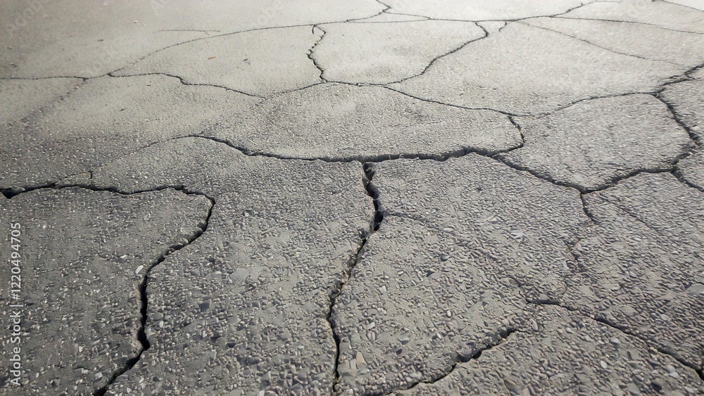 Obraz premium コンクリートのひび割れのイメージ 背景素材 テクスチャ AI生成素材