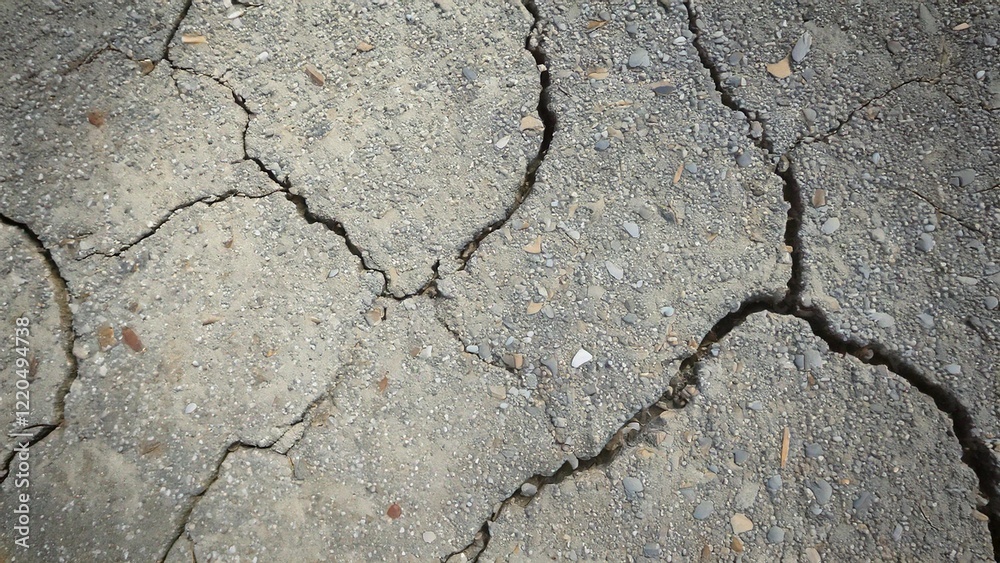 Obraz premium コンクリートのひび割れのイメージ 背景素材 テクスチャ AI生成素材